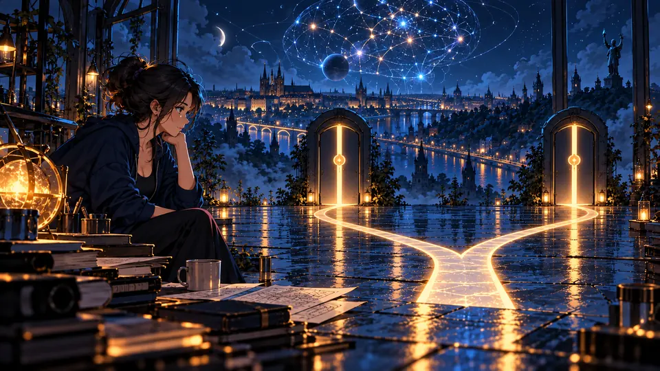 Author's illustration for the topic: Free Will, Sapolsky, and AI: Is everything predetermined?