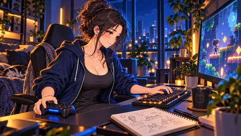 Mia creates and tests her own game